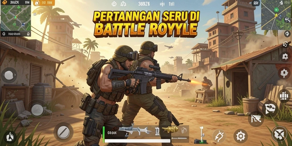 Tampilan gameplay seru dalam pertarungan Battle Royale 369ZK.