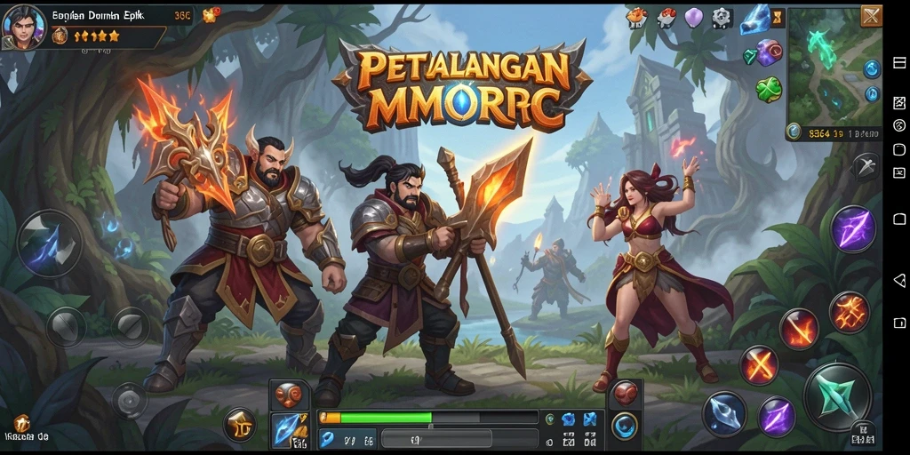 Gambaran gameplay epik di dunia fantastis 8364.