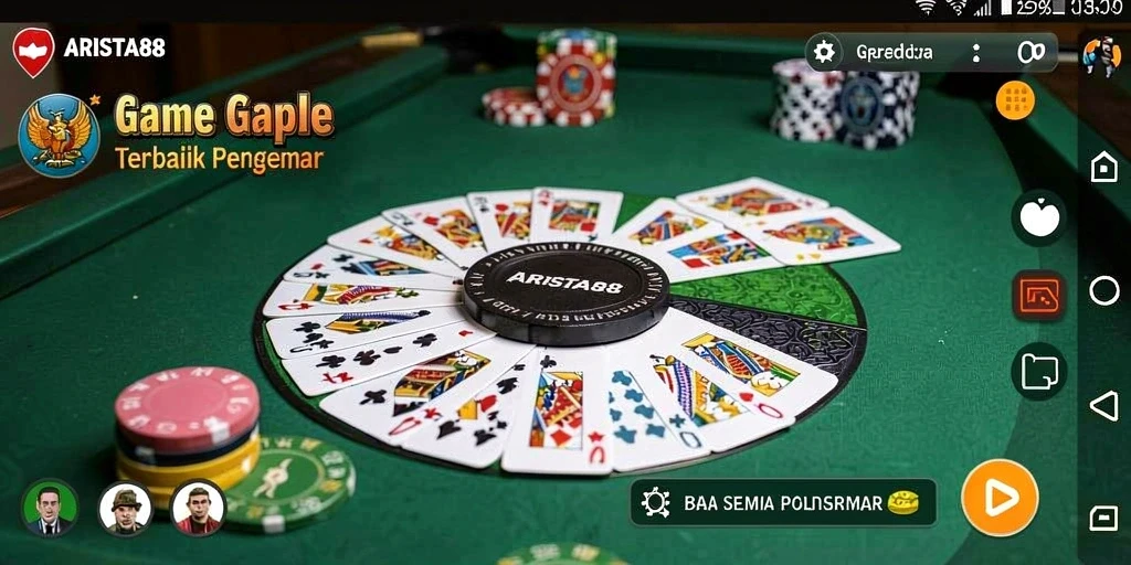 Tampilan gameplay ARISTA88 yang menarik saat bermain Gaple.