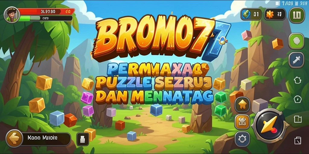 Screenshot utama BROMO77 menampilkan gameplay menantang dalam bentuk Puzzle.