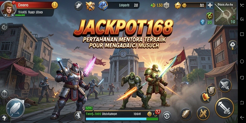 Tangkapan layar menunjukkan aksi seru dalam permainan Tower Defense.