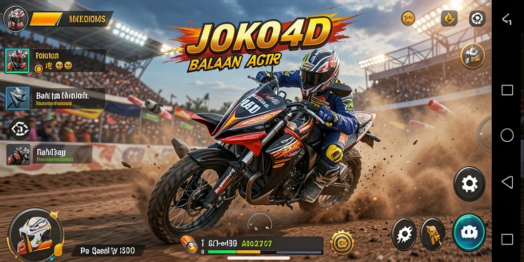 Gameplay JOKO4D dengan motor balap yang mendebarkan.
