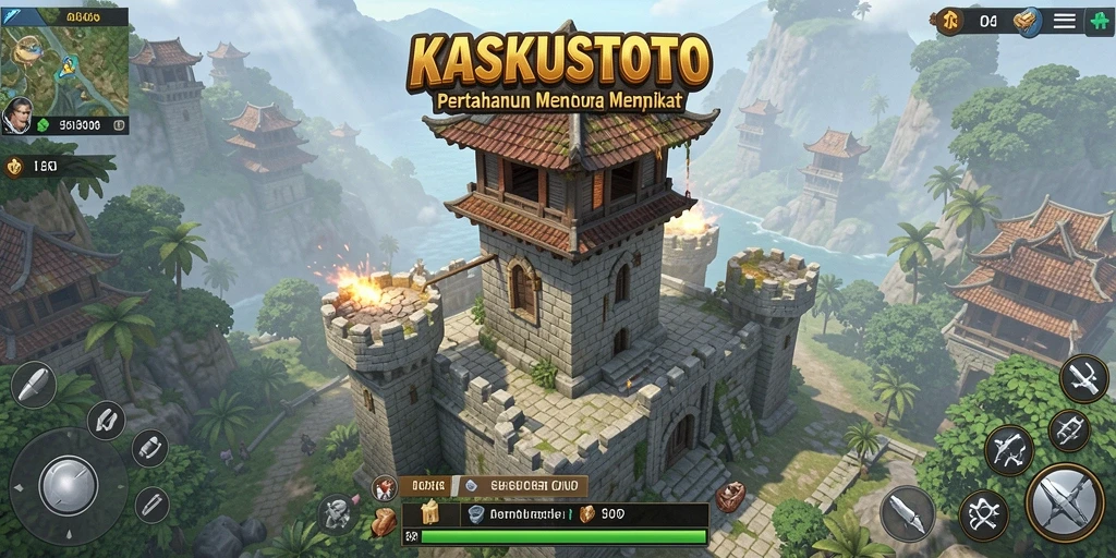 Tampilan seru dari gameplay KASKUSTOTO Tower Defense.