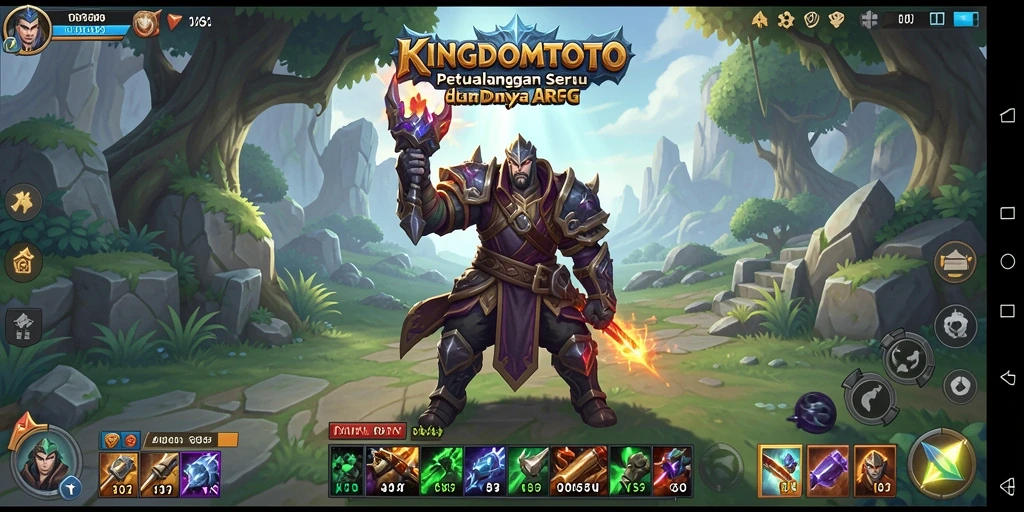 Screenshot gameplay KINGDOMTOTO menampilkan aksi seru dalam pertarungan ARPG.