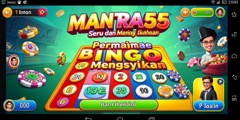 Tampilan menarik dari gameplay Bingo di MANTRA55.