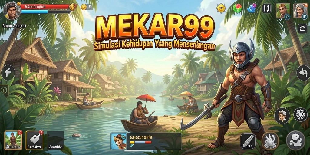 Tangkapan layar gameplay <strong>MEKAR99</strong> menunjukkan aktivitas sehari-hari yang imersif.