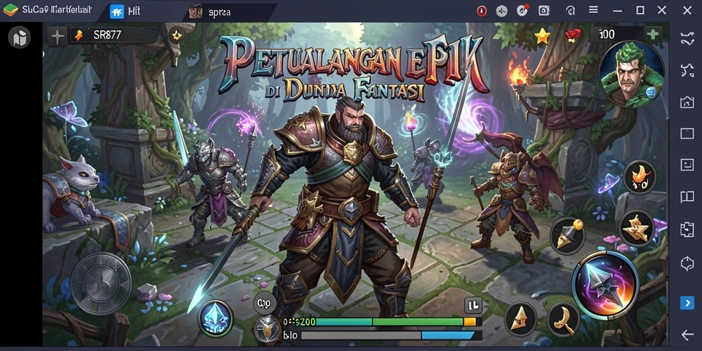 Tampilan gameplay SR877 yang menampilkan aksi petualangan seru.