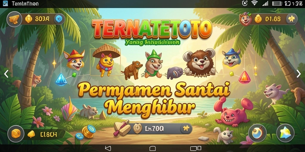 Tampilan gameplay menarik dari TERNATETOTO yang menghibur dan santai.