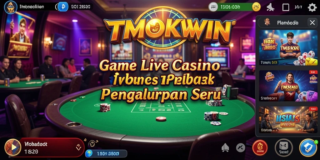 Tampilan gameplay Live Casino yang mendebarkan dan interaktif.