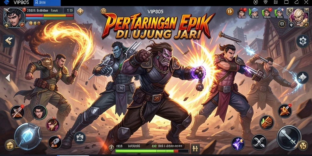 Tangkapan layar menunjukkan pertarungan mendebarkan di VIP805.